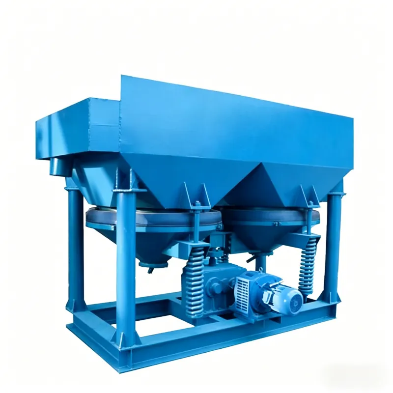 What is the feed particle size range for common gravity separation equipment?