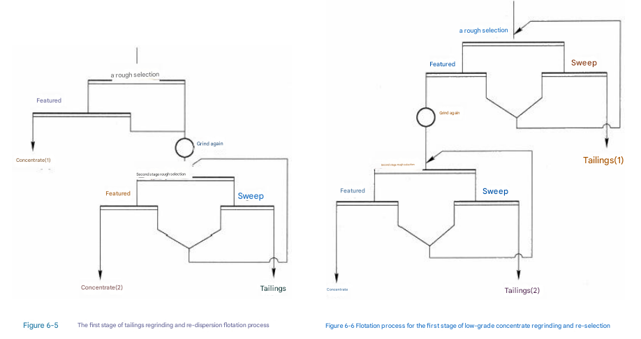 What are the different types of staged flotation processes? image