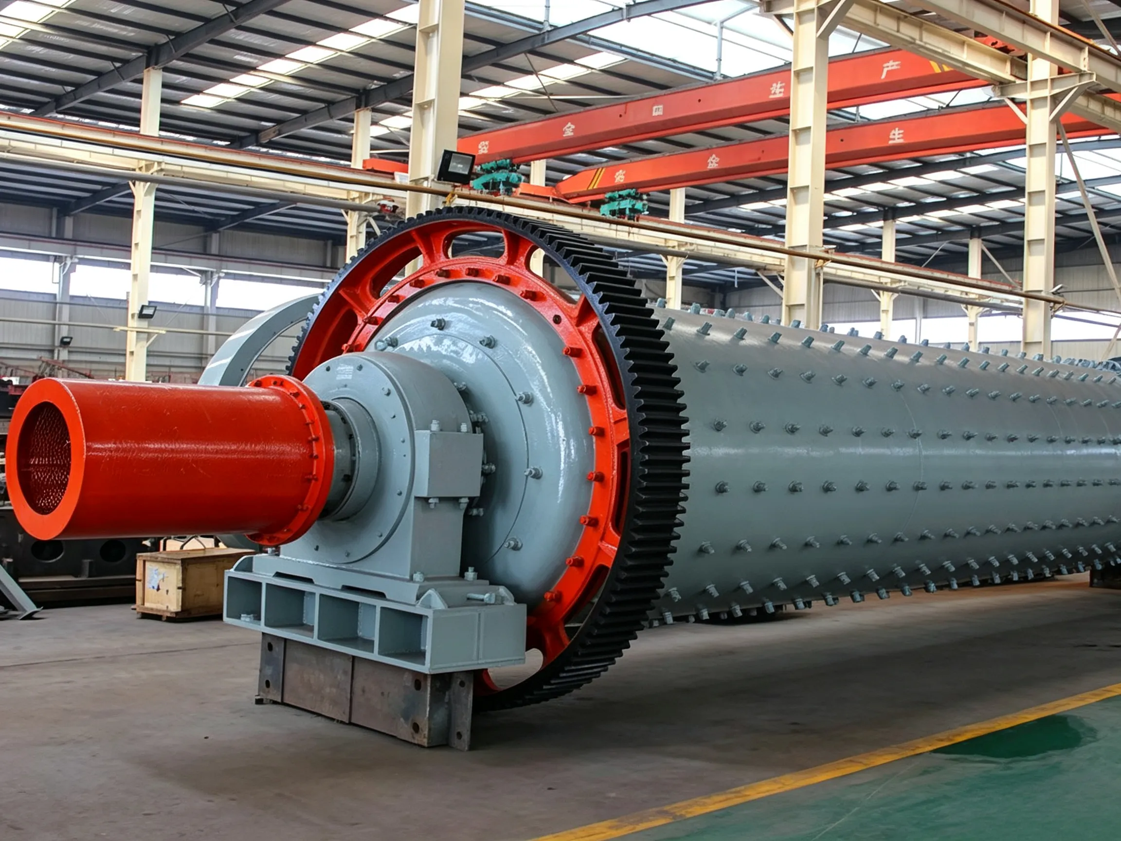 What are the causes of overheating of the hollow shaft bearing bush in a ball mill, and how should it be handled?